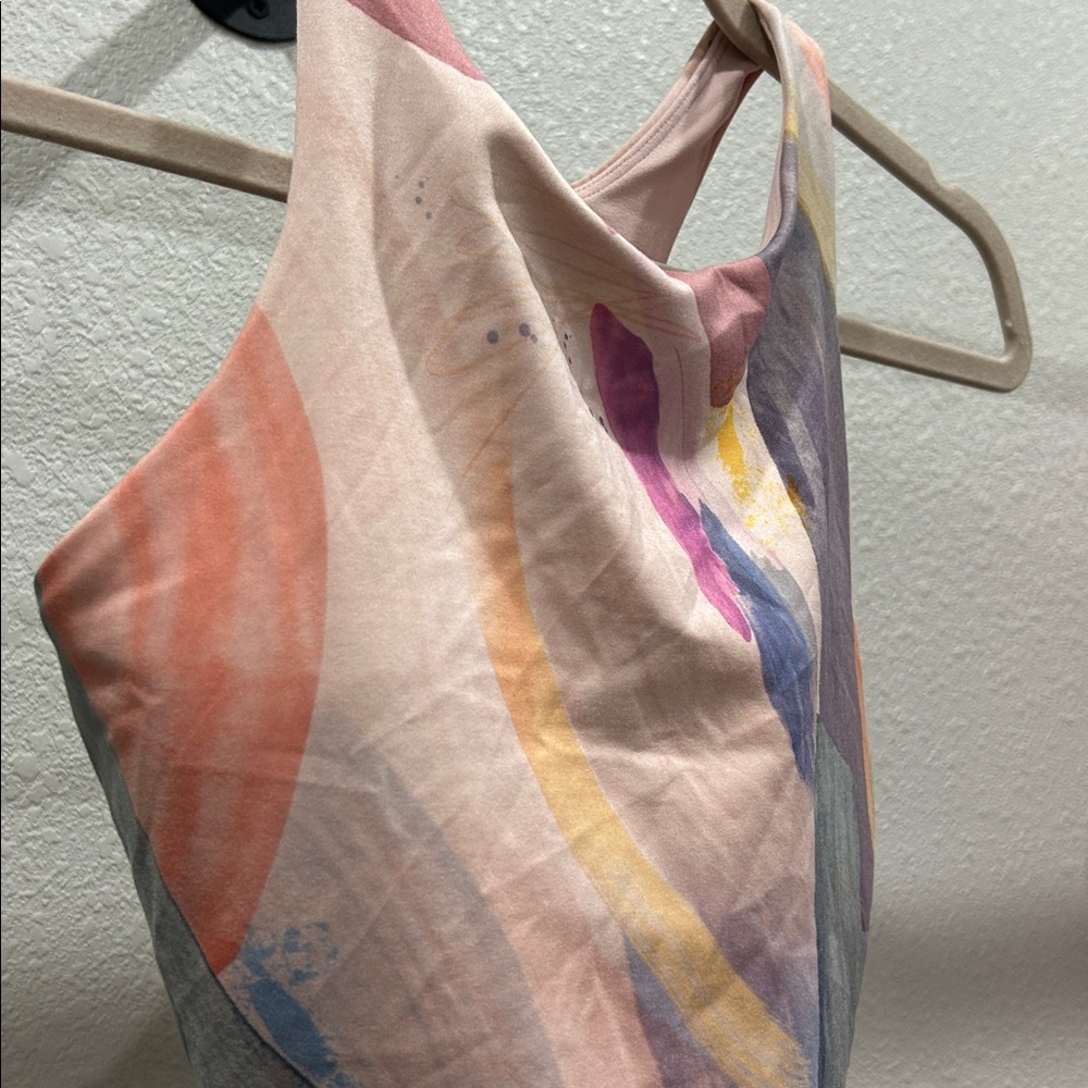Athleta Colorful Abstract Conscious Crop Top Sz S - Picture 3 of 4